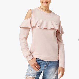 Polly & Ester Cold Shoulder Long Sleeve Sweatshirt Size Large NEW